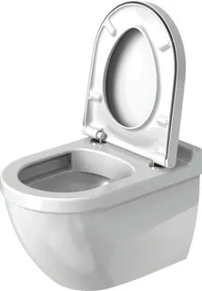 Duravit Wand-WC Starck 3 540 mm Tiefspüler, rimless, Durafix, weiß – Bild 4
