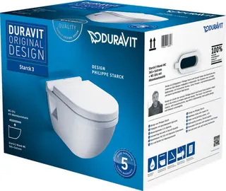 Duravit WWC-Set Starck 3, Tiefspüler weiß inkl. WC-Sitz mit Absenkautomatik – Bild 3