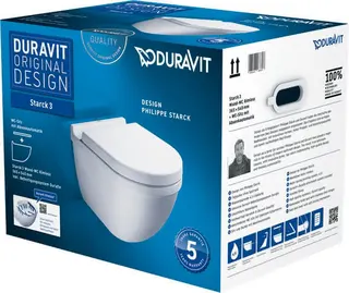 DU WWC-Set Starck 3, rimless, Durafix TS,weiß, inkl.WC-Sitz m.Absenkautomatik