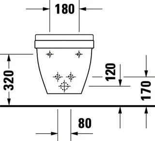 Duravit Wand-Bidet Starck 3 540 mm mit ÜL, mit HLB, 1 HL, weiß WonderGliss – Bild 4