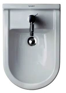 Duravit Stand-Bidet Starck 3 560 mm mit ÜL, mit HLB, 1 HL, weiß – Bild 2