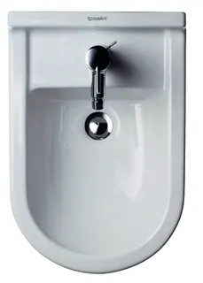 Duravit Stand-Bidet Starck 3 560 mm mit ÜL, mit HLB, 1 HL, weiß – Bild 3