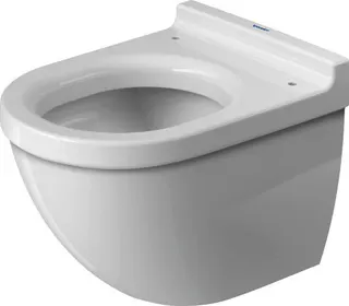 Duravit Wand-WC Starck 3 Compact 485 mm Tiefspüler, Durafix, weiß – Bild 2