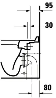 Duravit Stand-WC Starck 3 560 mm Tiefspüler, Abgang waagrecht, weiß – Bild 5