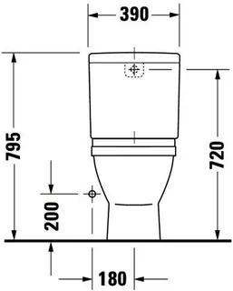 Duravit Stand-WC Kombi Starck 3 655 mm Tiefspüler, f.SPK, Abg.senkr., weiß – Bild 5