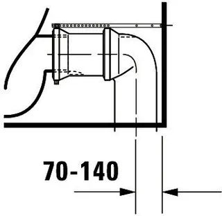 Duravit Stand-WC Kombi Starck 3 655 mm Tiefspüler, f.SPK, Abg.Vario, weiß – Bild 4