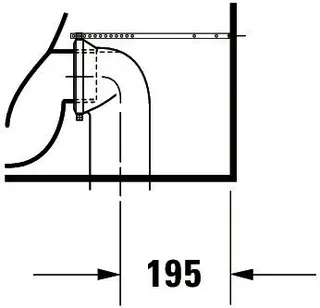 Duravit Stand-WC Kombi Starck 3 655 mm Tiefspüler, f.SPK, Abg.Vario, weiß – Bild 5