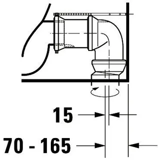 Duravit Stand-WC Big Toilet Starck 3 740 mm Tiefspüler, f.SPK, Abg.Vario, weiß – Bild 5