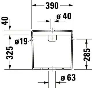 Duravit Spülkasten Starck 3, mit DF-IG chrom Anschluss rechts/links, weiß – Bild 2