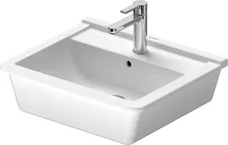 Duravit Einbauwaschtisch Starck 3 560 mm EB v.oben, m.ÜL, m.HLB, 1 HL, weiß
