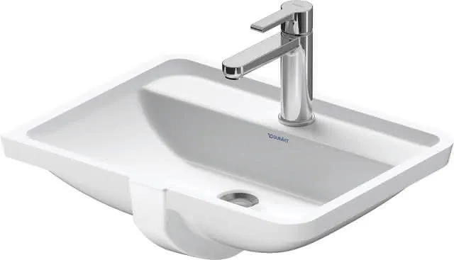 Duravit Einbauwaschtisch Starck 3 490 mm EB v.unten, m.ÜL, m.HLB, 1 HL, weiß