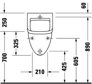 Duravit Urinal Starck 3, Zulauf von hinten absaugend, o.Deckel, o.Fliege, weiß WG – Bild 4
