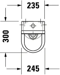 Duravit Urinal Starck 3, Zulauf von oben rimless, ohne Fliege, weiß – Bild 2