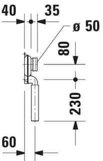 Duravit Absaugesiphon für Urinal Abgang innen senkrecht – Bild 2