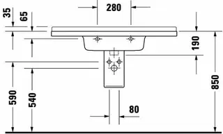 Duravit Möbelwaschtisch Starck 3 1050 mm mit ÜL, mit HLB, 1 HL, weiß – Bild 5