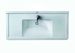 Duravit Möbelwaschtisch Starck 3 1050 mm mit ÜL, mit HLB, 1 HL, weiß WonderGliss