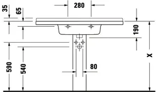 Duravit Möbelwaschtisch Starck 3 1050 mm mit ÜL, mit HLB, 1 HL, weiß WonderGliss – Bild 4