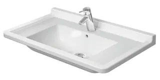 Duravit Möbelwaschtisch Starck 3 850 mm mit ÜL, mit HLB, 1 HL, weiß – Bild 2
