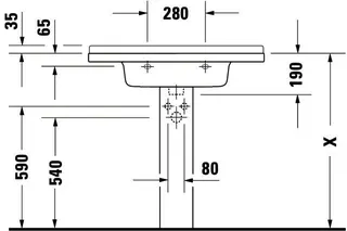 Duravit Möbelwaschtisch Starck 3 850 mm mit ÜL, mit HLB, 1 HL, weiß – Bild 4