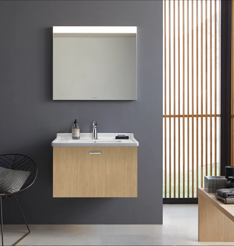 Duravit Möbelwaschtisch Starck 3 700 mm mit ÜL, mit HLB, 1 HL, weiß