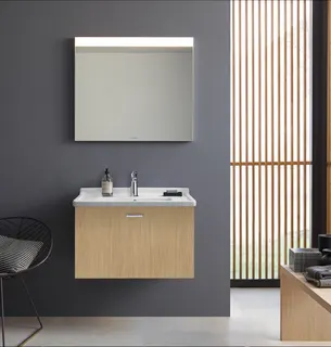 Duravit Möbelwaschtisch Starck 3 700 mm mit ÜL, mit HLB, 1 HL, weiß WonderGliss