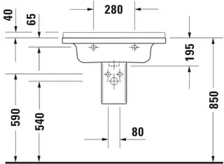 Duravit Möbelwaschtisch Starck 3 700 mm mit ÜL, mit HLB, 1 HL, weiß – Bild 5