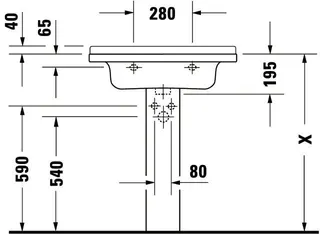 Duravit Möbelwaschtisch Starck 3 700 mm mit ÜL, mit HLB, 1 HL, weiß WonderGliss – Bild 4