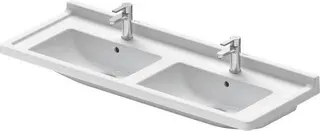 Duravit Möbel-Doppelwaschtisch Starck 3 1300 mm, m.ÜL, m.HLB, 1 HL, weiß