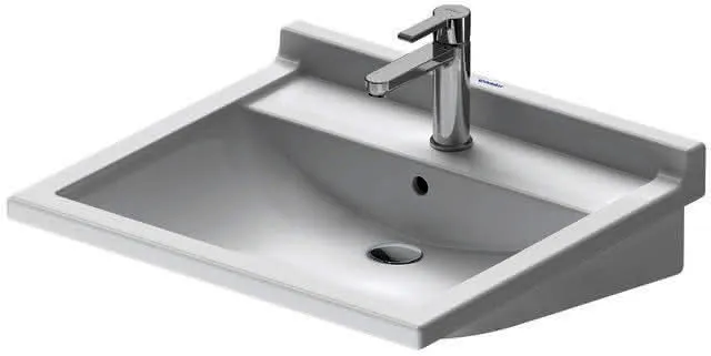 Duravit Waschtisch Starck 3 Vital 600 mm mit ÜL, mit HLB, 1 HL, weiß