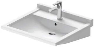 Duravit Waschtisch Starck 3 Vital 600 mm mit ÜL, mit HLB, 1 HL, weiß WonderGliss