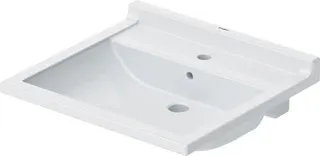 Duravit Waschtisch Starck 3 Vital 600 mm mit ÜL, mit HLB, 1 HL, weiß WonderGliss – Bild 2