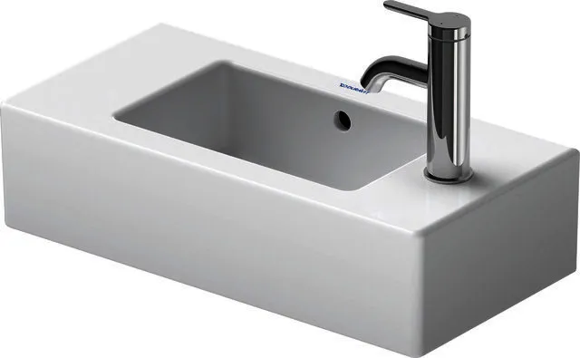 Duravit Handwaschbecken Vero 500 mm mit ÜL, mit HLB, HL links, weiß WG