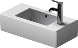 DU Handwaschbecken Vero 500 mm mit ÜL, mit HLB, HL rechts, weiß WG