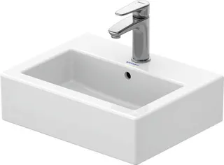 Duravit Handwaschbecken Vero 450 mm mit ÜL, mit HLB, 1 HL, weiß WonderGliss – Bild 2