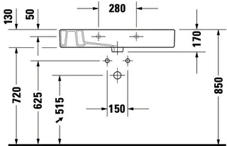 Duravit Möbelwaschtisch Vero 850 mm mit ÜL, mit HLB, 1 HL, weiß – Bild 4