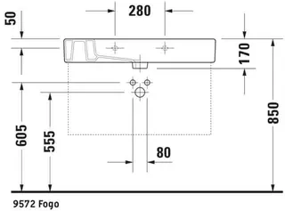 Duravit Möbelwaschtisch Vero 850 mm mit ÜL, mit HLB, 1 HL, weiß – Bild 5
