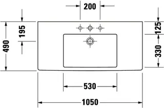 Duravit Möbelwaschtisch Vero 1050 mm mit ÜL, mit HLB, 1 HL, weiß – Bild 3