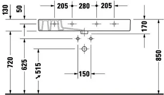 Duravit Möbelwaschtisch Vero 1050 mm mit ÜL, mit HLB, 1 HL, weiß – Bild 4