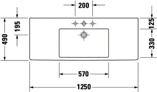 Duravit Möbelwaschtisch Vero 1250 mm mit ÜL, mit HLB, 1 HL, weiß – Bild 3