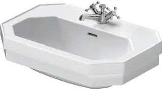 Duravit Waschtisch 1930 600 mm mit ÜL, mit HLB, 1 HL, weiß
