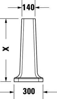 Duravit Standsäule 1930 für 043880 und 043870, weiß – Bild 4