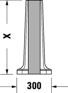 Duravit Standsäule 1930 für 043880 und 043870, weiß – Bild 5