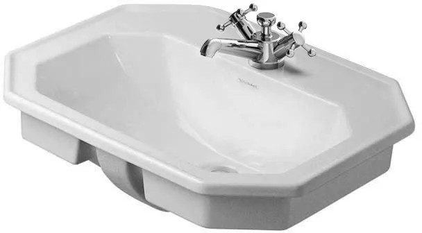 Duravit Einbauwaschtisch 1930 580 mm EB v.oben, m.ÜL, m.HLB, 1 HL, weiß