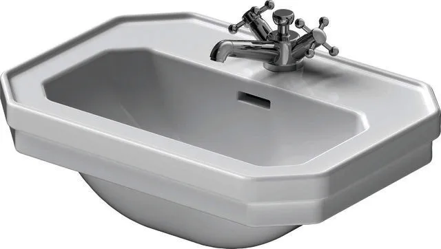 Duravit Handwaschbecken 1930 500 mm mit ÜL, mit HLB, 1 HL, weiß