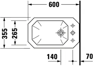 Duravit Stand-Bidet 1930 600 mm mit ÜL, mit HLB, 1 HL, weiß – Bild 2