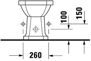 Duravit Stand-Bidet 1930 600 mm mit ÜL, mit HLB, 1 HL, weiß – Bild 4