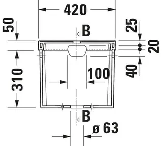 Duravit Spülkasten 1930, mit DF-IG chrom Anschluss rechts/links, weiß – Bild 2