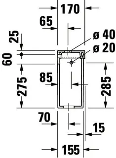 Duravit Spülkasten 1930, mit DF-IG chrom Anschluss rechts/links, weiß – Bild 4