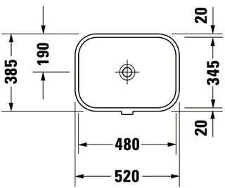 Duravit Einbauwaschtisch Happy D.2 480 mm EB v.unten, mit ÜL, ohne HLB, weiß – Bild 3
