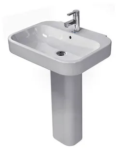 Duravit Waschtisch Happy D.2 650 mm mit ÜL, mit HLB, 1 HL, weiß – Bild 3